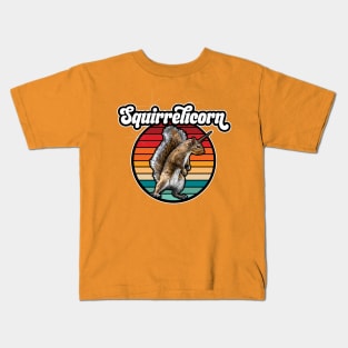 Squirrelicorn - funny, vintage squirrel unicorn Kids T-Shirt